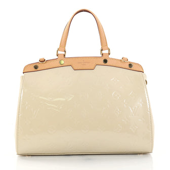 Louis Vuitton Brea Handbag Monogram Vernis MM White 2824004