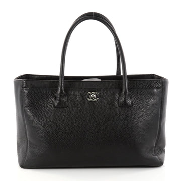 Chanel Cerf Executive Tote Leather Medium Black 2824701