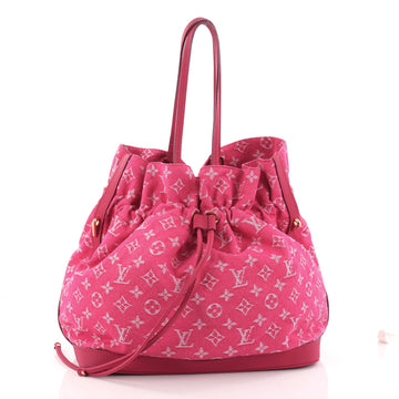 Louis Vuitton Noefull Handbag Denim MM Pink 2825701