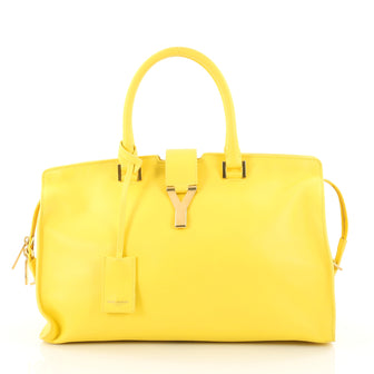 Saint Laurent Classic Y Cabas Leather Medium Yellow 2826001
