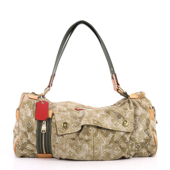 Louis Vuitton Lys Handbag Denim Monogramouflage Green 2826401