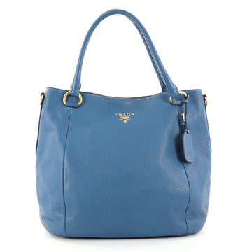Prada Convertible Satchel Vitello Daino Large Blue 2826502
