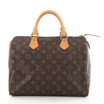 Louis Vuitton Speedy Handbag Monogram Canvas 30 Brown 2828504