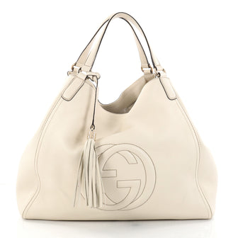 Gucci Soho Shoulder Bag Leather Large White 2828505