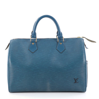 Louis Vuitton Speedy Handbag Epi Leather 30 Blue 2828703