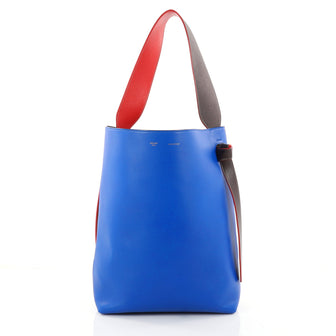 Celine Twisted Cabas Tote Calfskin Small Blue 2829601