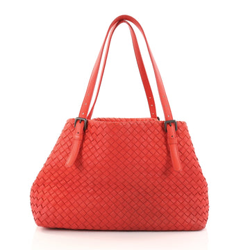 Bottega Veneta A-Shape Tote Intrecciato Nappa Medium Red 2829801
