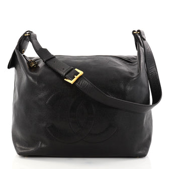 Chanel Vintage CC Hobo Caviar Large Black 2830202