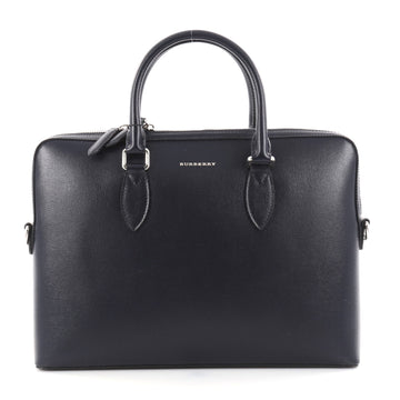 Burberry Barrow Briefcase Leather Medium Blue 2830204