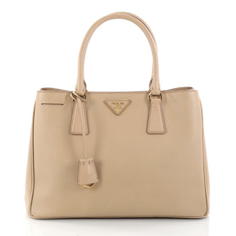 Prada Gardener's Tote Saffiano Leather Medium Neutral 2835011