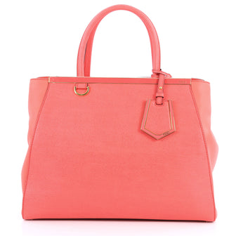 Fendi 2Jours Handbag Leather Medium Pink 2835017