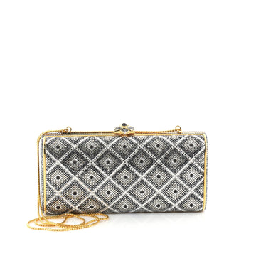 Judith Leiber Minaudiere Crystal Medium Silver 2835021