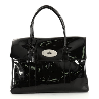 Mulberry Bayswater Satchel Patent Medium Black 2835101