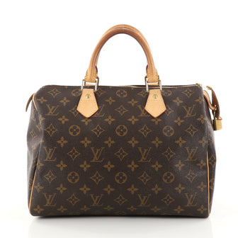 Louis Vuitton Speedy Handbag Monogram Canvas 30 Brown 2835501