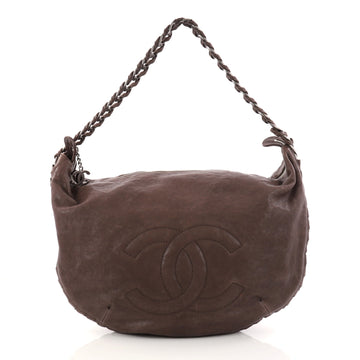 Chanel Modern Chain Hobo Calfskin Large Brown 2835602