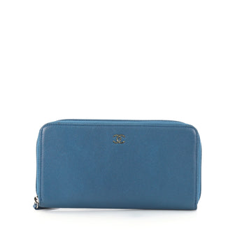 Chanel Zip Around Wallet Caviar Long Blue 2836402