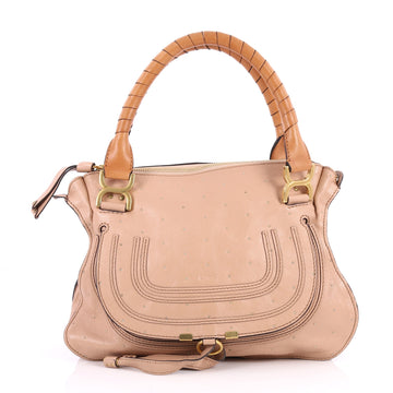 Chloe Marcie Satchel Studded Leather Medium Pink 2837503