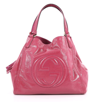 Gucci Soho Shoulder Bag Patent Medium Purple 2837902