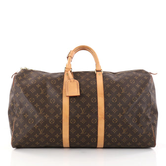 Louis Vuitton Keepall Bag Monogram Canvas 55 Brown 2838002