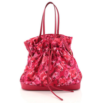Louis Vuitton Noefull Handbag Ikat Nylon MM Pink 2838202