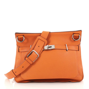 Hermes Jypsiere Handbag Clemence 34 Orange 2838401