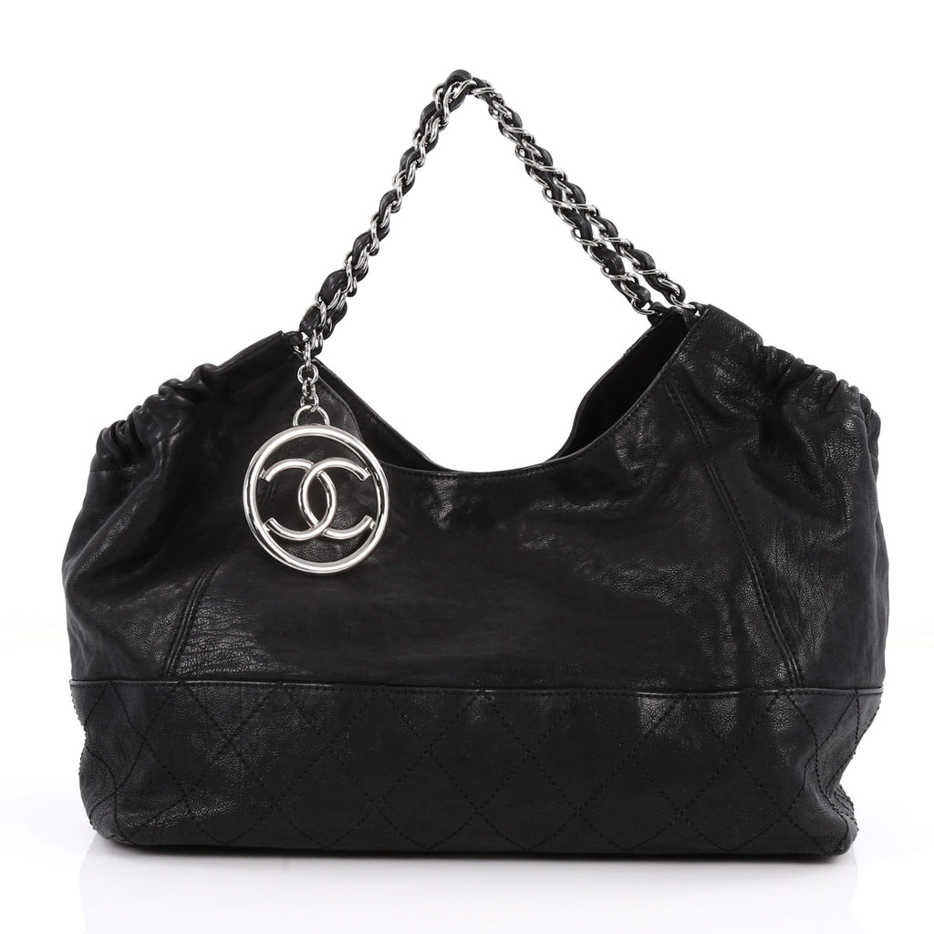 Buy Chanel Baby Coco Cabas Quilted Leather Medium Black 2838602