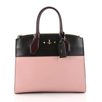 Louis Vuitton City Steamer Handbag Leather MM Pink 2838902