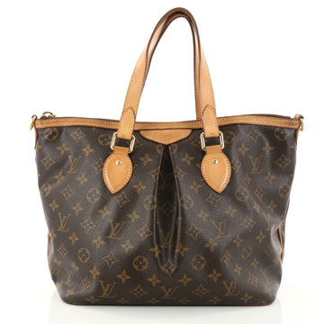 Louis Vuitton Palermo Handbag Monogram Canvas PM Brown 2839002