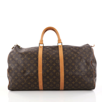 Louis Vuitton Keepall Bag Monogram Canvas 55 Brown 2839005