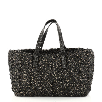 Bottega Veneta Lido Tote Intrecciato Nappa Medium Black 2839102