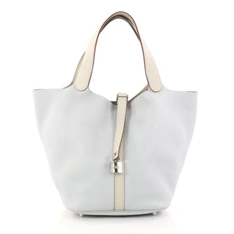 Hermes Picotin Lock Handbag Clemence GM Blue 2840301