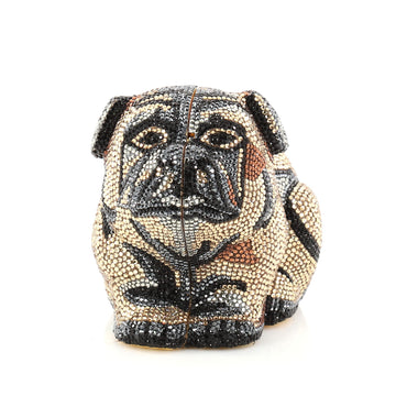 Judith Leiber Dog Minaudiere Crystal Small Gold 2840801