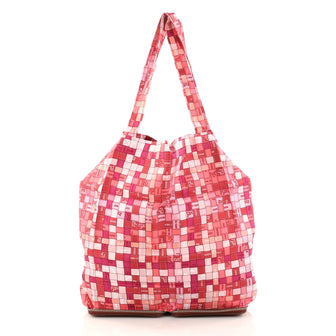 Hermes Silky Pop Tote Printed Silk Pink 2841503