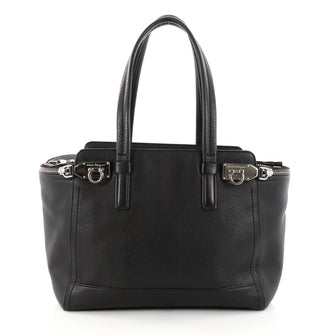 Salvatore Ferragamo Verve Tote Leather Medium Black 2842303
