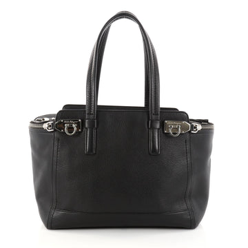 Salvatore Ferragamo Verve Tote Leather Medium Black 2842303