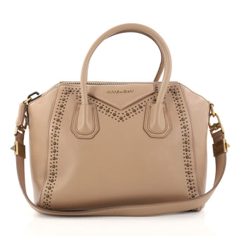 Givenchy Antigona Bag Studded Leather Small Neutral 2842401