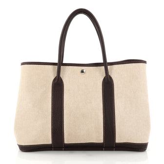 Hermes Garden Party Tote Toile and Leather 36 Neutral 2842504