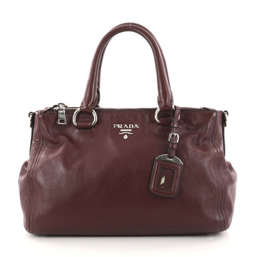 Prada Double Zip Convertible Tote Soft Calfskin Medium Purple 2843501