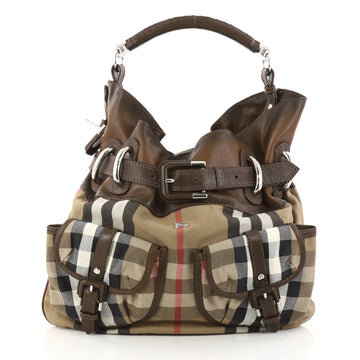 Burberry Bromley Handbag House Check Canvas with Leather 2844201