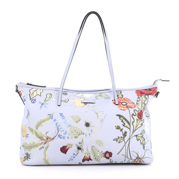 Gucci Convertible Zip Tote Flora Canvas Large Blue 2844704