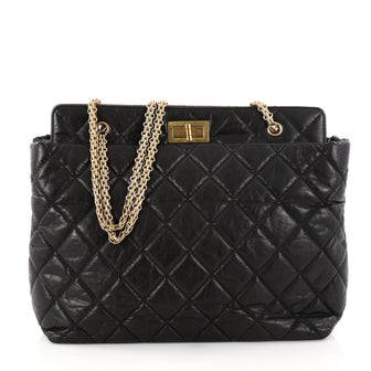 Chanel Reissue Tote Quilted Aged Calfskin Large Black 2844808