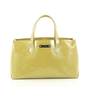 Louis Vuitton Wilshire Handbag Monogram Vernis PM Green 2844902