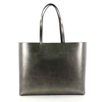 Tom Ford T Tote Leather Large Silver 2845004
