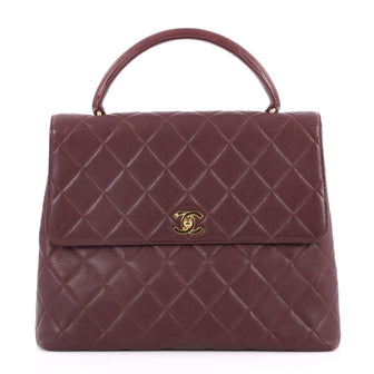 Chanel Vintage Classic Top Handle Flap Bag Quilted 2845104