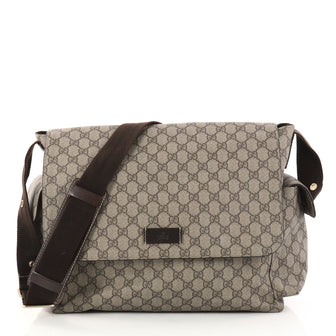 Gucci Diaper Bag GG Coated Canvas Brown 2845201