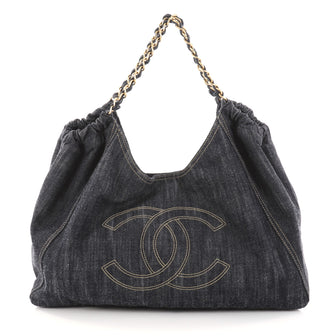 Chanel Coco Cabas Denim Large Blue 2845804