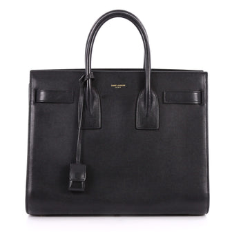 Saint Laurent Sac de Jour Handbag Leather Small Black 2847101