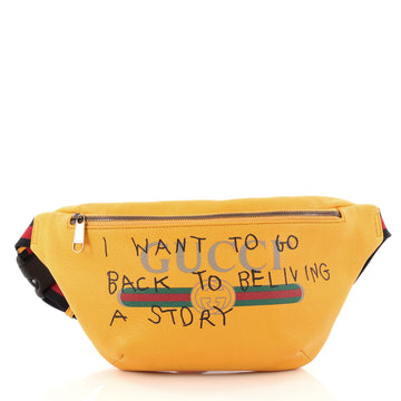 Gucci Coco Capitan Belt Bag Printed Leather Small Yellow 2848401