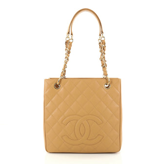 Chanel Petite Shopping Tote Quilted Caviar Gold 2848501