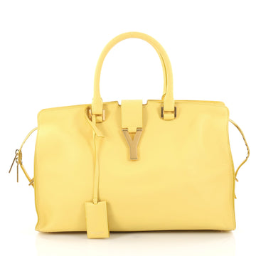 Saint Laurent Classic Y Cabas Leather Medium Yellow 2849401